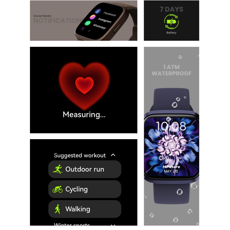 HiFuture Fashion SmartWatch - EDGE - Black — Buy in Cyprus with Fast Delivery