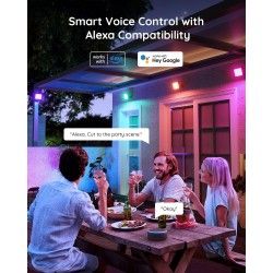 Govee Outdoor LED RGBICWW Smart Flood Lights - H7060 - Outdoor LED RGBICWW Smart Flood Lights (4pack)