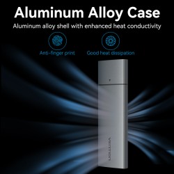 Vention M.2 NVMe SSD Enclosure - KPGH0 - USB 3.1 Gen2 10Gbps Metal — Buy in Cyprus with Fast Delivery