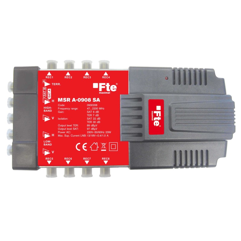 FTE Multiswitch - MSRA0908 - 9 8 Active Sat Ter Multiswitch — Buy in Cyprus with Fast Delivery