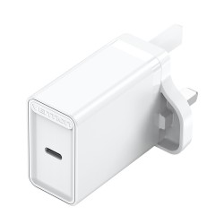 Vention Charger Wall - FAIW0-UK - 30W 1xUSBC UK Plug White — Buy in Cyprus with Fast Delivery