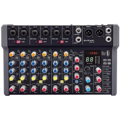 Citronic 8ch Mixer with DSP BT PC USB Play-Rec - CMA-10 - 8ch Mixer with DSP BT PC USB Play-Rec