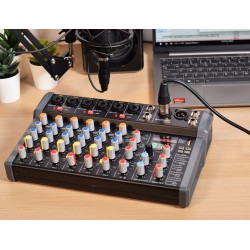 Citronic 8ch Mixer with DSP BT PC USB Play-Rec - CMA-10 - 8ch Mixer with DSP BT PC USB Play-Rec