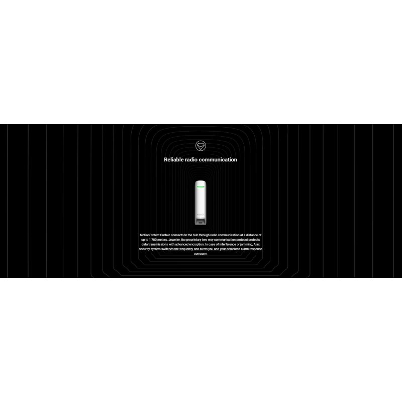 AJAX PIR MotionProtect Curtain White - White — Buy in Cyprus with Fast Delivery