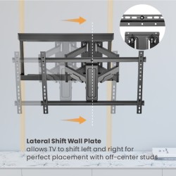 Brateck TV Mount - LPA77-466 - 60x40 Turn 4-Arm 54cm Ext — Buy in Cyprus with Fast Delivery