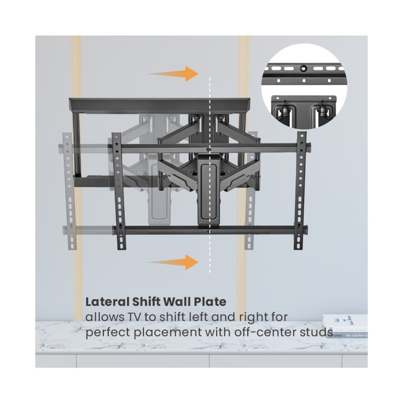 Brateck TV Mount - LPA77-466 - 60x40 Turn 4-Arm 54cm Ext — Buy in Cyprus with Fast Delivery