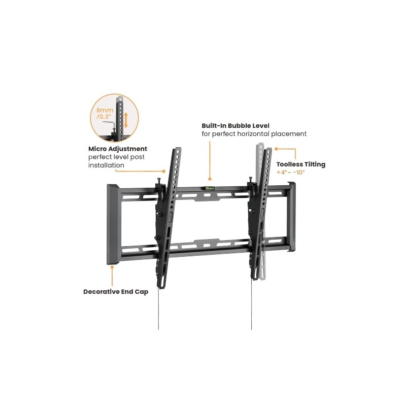 Brateck TV Mount - LP77-46T - 60x40 Tilt 75kg — Buy in Cyprus with Fast Delivery