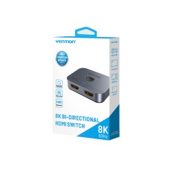Vention HDMI Switch - AKPH0 - 2-Port 8K 2.1 Bi-Directional Metal — Buy in Cyprus with Fast Delivery