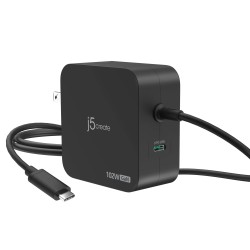 j5create Charger - JUP25102V - Wall Travel 102W GaN 2xUSB-C + USB-C Cable — Buy in Cyprus with Fast Delivery