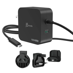 j5create Charger - JUP25102V - Wall Travel 102W GaN 2xUSB-C + USB-C Cable — Buy in Cyprus with Fast Delivery