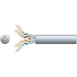 Mercury CAT6A FTP Indoor Network Cable OFC 305m Grey - 808.032UK - CAT6A, FTP, Indoor, OFC, 305m, Grey