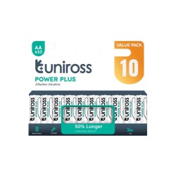 Uniross Alkaline AA Power Plus Value Pack - 10 Pcs (New) — Buy in Cyprus with Fast Delivery
