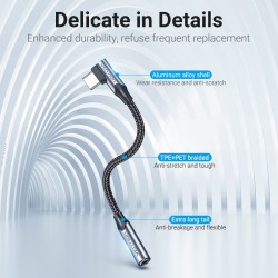 Vention Audio Converter - BGLHA - USB-C to 3.5mm Female RA Adaptor — Buy in Cyprus with Fast Delivery