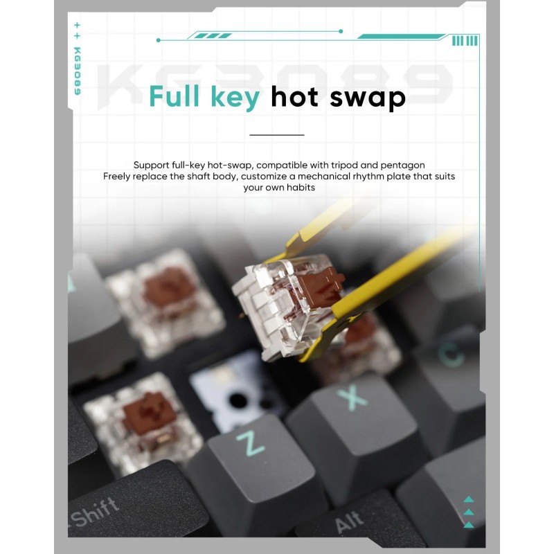 Thunderobot Black Mechanical Gaming Keyboard - KG3089 - 89 Red Switch Keys — Buy in Cyprus with Fast Delivery