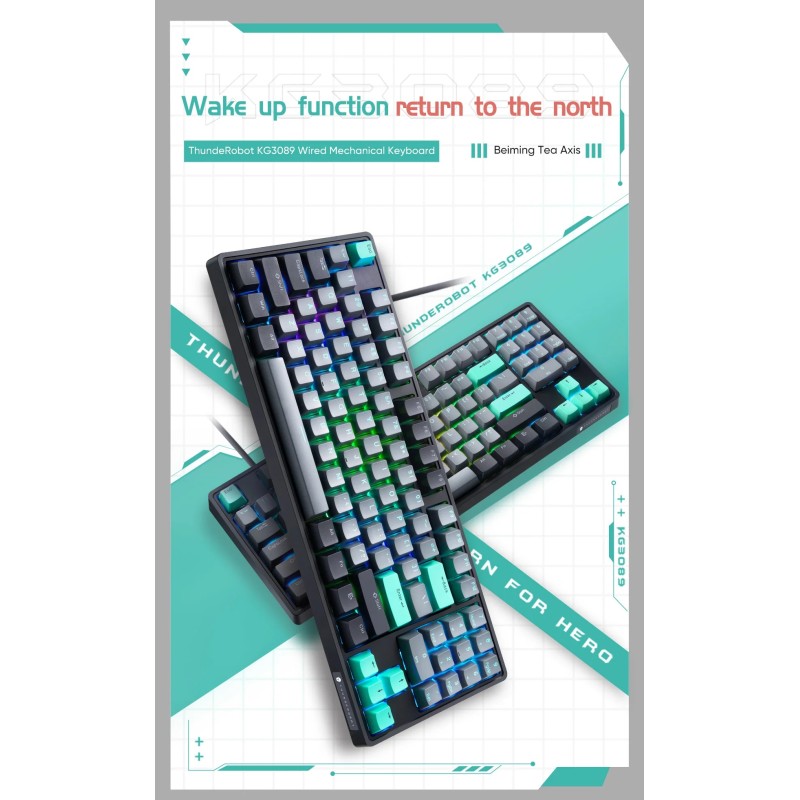 Thunderobot Black Mechanical Gaming Keyboard - KG3089 - 89 Red Switch Keys — Buy in Cyprus with Fast Delivery