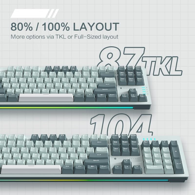 Thunderobot Gaming Mechanical Keyboard - K104 - 104 Red Switch Keys — Buy in Cyprus with Fast Delivery