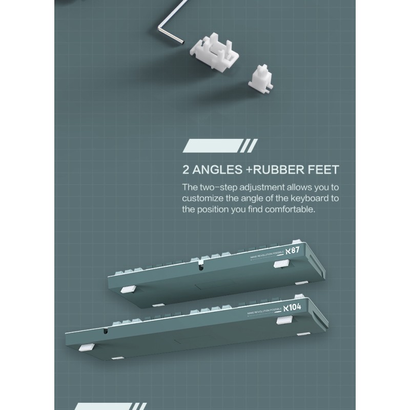 Thunderobot Gaming Mechanical Keyboard - K104 - 104 Red Switch Keys — Buy in Cyprus with Fast Delivery