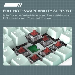 Thunderobot Gaming Mechanical Keyboard - K104 - 104 Red Switch Keys — Buy in Cyprus with Fast Delivery