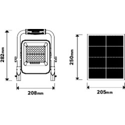 Rexer Solar Work LED Portable Floodlight - Solar Panel & Battery, 1000lm — Buy in Cyprus with Fast Delivery