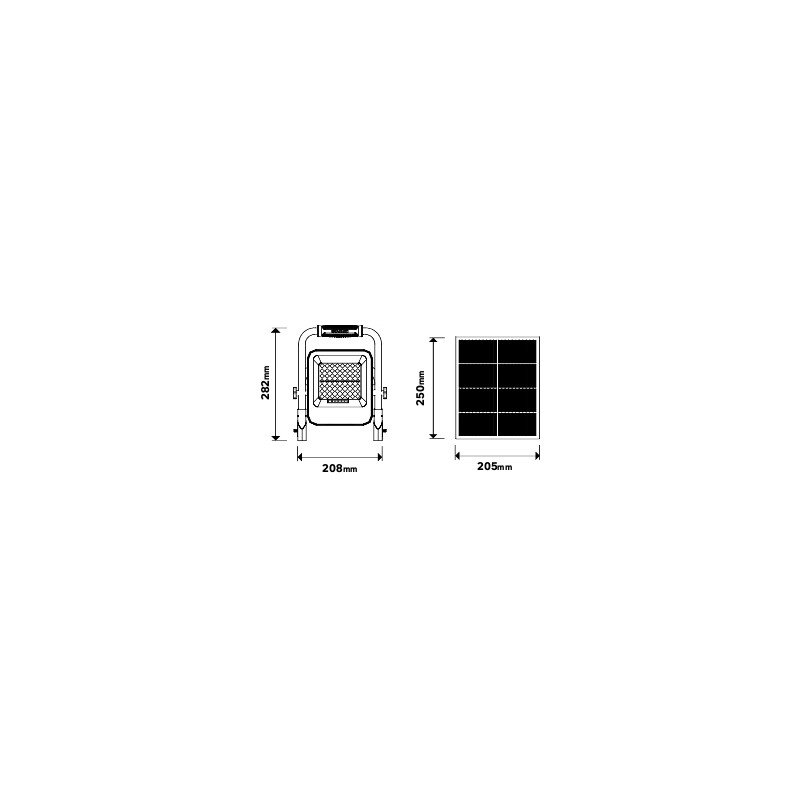 Rexer Solar Work LED Portable Floodlight - Solar Panel & Battery, 1000lm — Buy in Cyprus with Fast Delivery