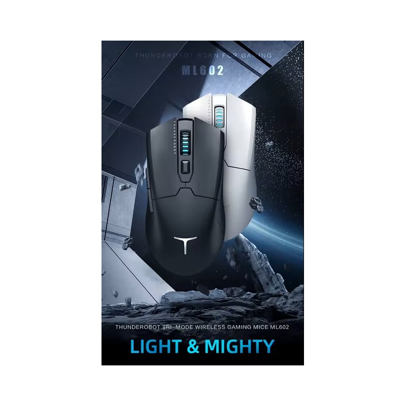 Thunderobot Wireless+BT Gaming Rechargeable Mouse - ML602 - Wireless+BT Gaming Rechargeable Mouse Black