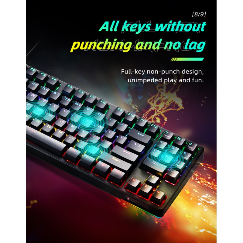 Thunderobot Mechanical Gaming Keyboard - KG3089R - Black 89 Red Switch Keys — Buy in Cyprus with Fast Delivery