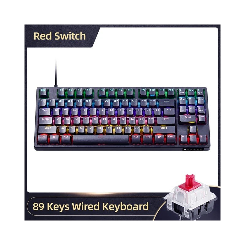 Thunderobot Mechanical Gaming Keyboard - KG3089R - Black 89 Red Switch Keys — Buy in Cyprus with Fast Delivery