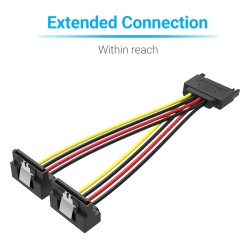 Vention IT Cable SATA 15P M to 2x15P F Power Splitter - KDBBB - 0.15m — Buy in Cyprus with Fast Delivery
