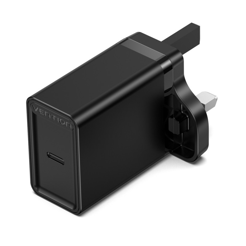 Vention Charger Wall - FADB0-UK - 20W 1xUSBC Black — Buy in Cyprus with Fast Delivery