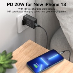 Vention Charger Wall - FADB0-UK - 20W 1xUSBC Black — Buy in Cyprus with Fast Delivery