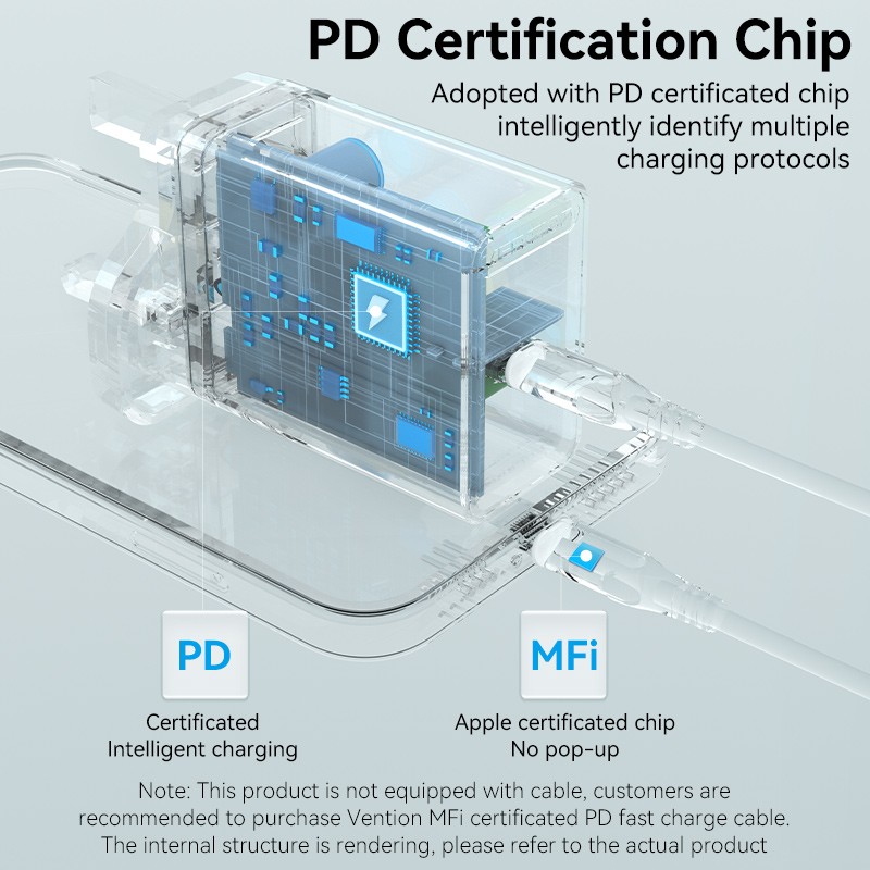 Vention Charger Wall - FADB0-UK - 20W 1xUSBC Black — Buy in Cyprus with Fast Delivery