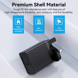 Vention Charger Wall - FADB0-UK - 20W 1xUSBC Black — Buy in Cyprus with Fast Delivery