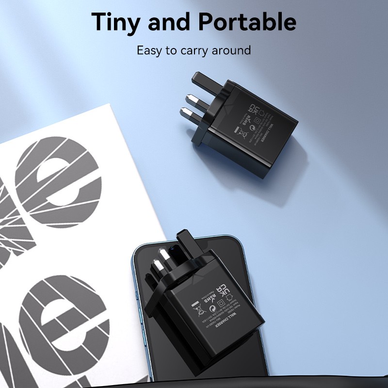 Vention Charger Wall - FADB0-UK - 20W 1xUSBC Black — Buy in Cyprus with Fast Delivery