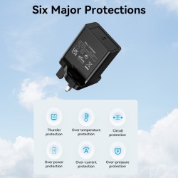 Vention Charger Wall - FADB0-UK - 20W 1xUSBC Black — Buy in Cyprus with Fast Delivery