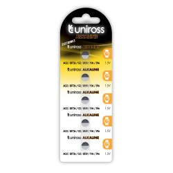 Uniross LR59 Alkaline Coin Battery (5pack) - LR726 AG2 - LR59, Alkaline Coin Battery (5pack)