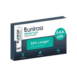 Uniross Alkaline AAA Power Plus - Box of 24 Pcs — Buy in Cyprus with Fast Delivery