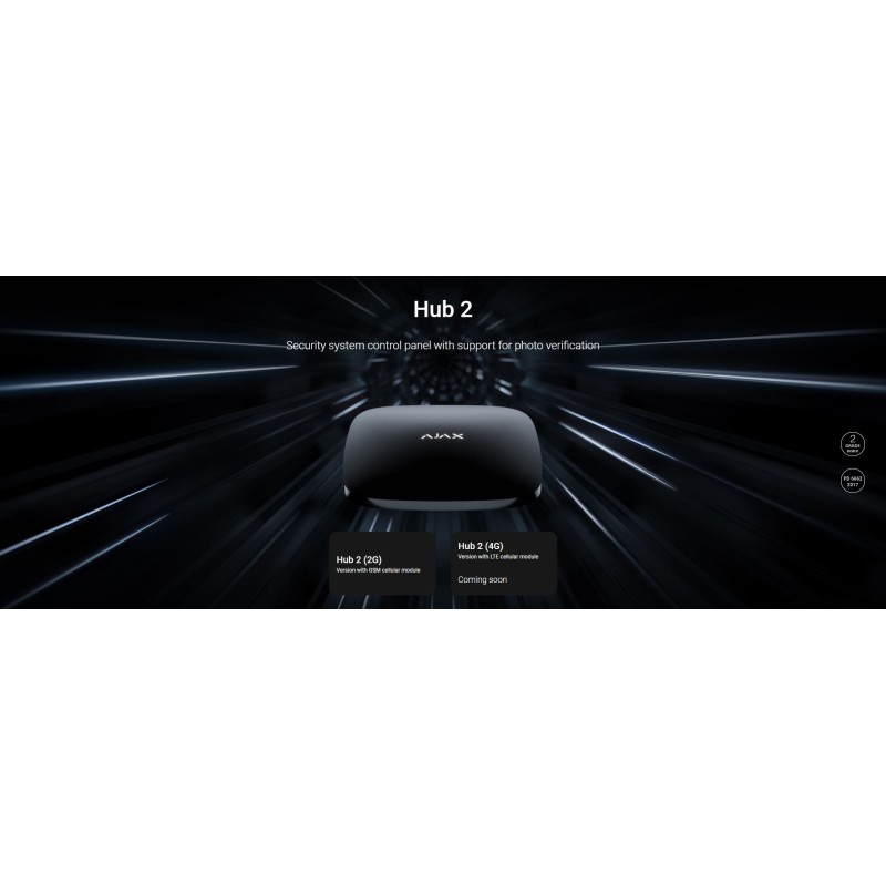 AJAX TCP-IP GSM Alarm Hub - Hub2 - LTE White — Buy in Cyprus with Fast Delivery