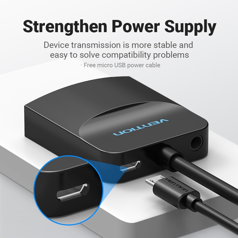 Vention Converter VGA+Audio to HDMI & USB Power - ACNBD - 0.5m — Buy in Cyprus with Fast Delivery