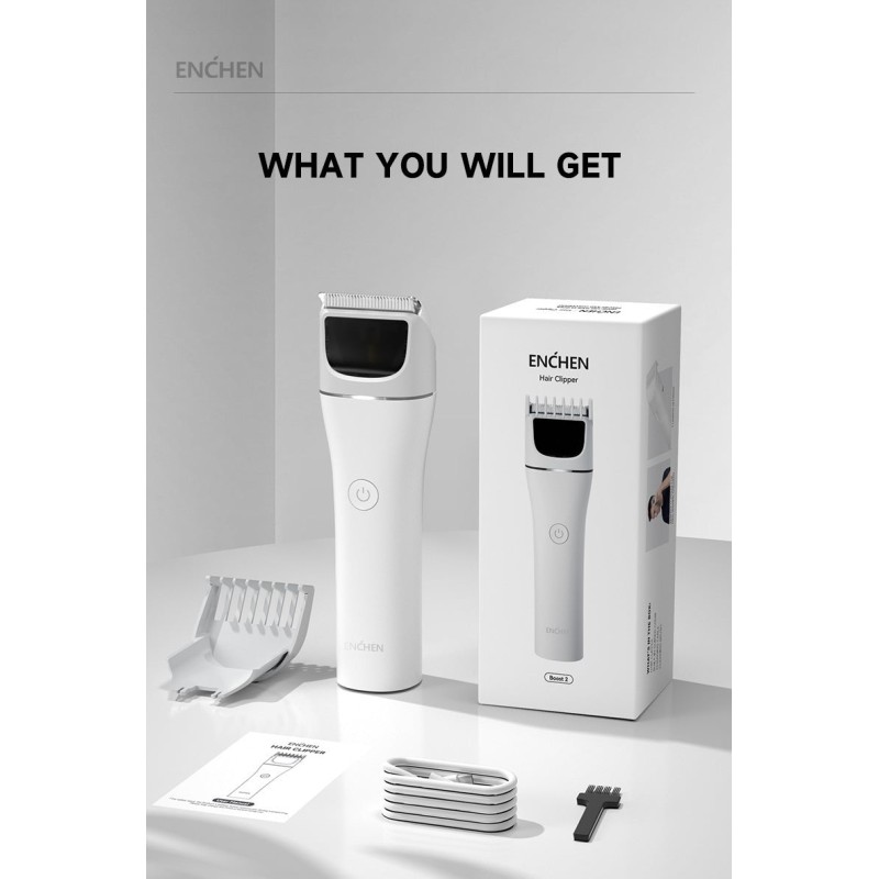 Enchen Hair Clipper - BOOST 2 - USB-C 1200mAh Black — Buy in Cyprus with Fast Delivery