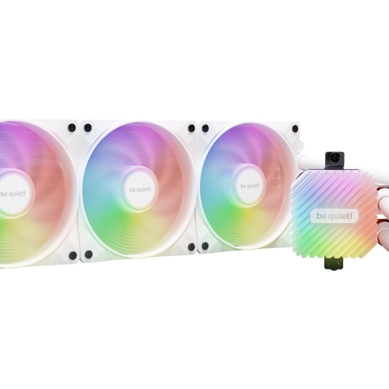 be quiet! Light Loop 360mm White - BW023 - 360mm AIO CPU Liquid Cooler, White, 3x120mm ARGB PWM Fans