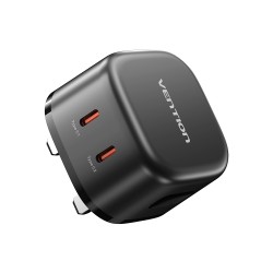 Vention Charger - FESB0-UK - Wall GaN 45W 2xUSBC Black — Buy in Cyprus with Fast Delivery