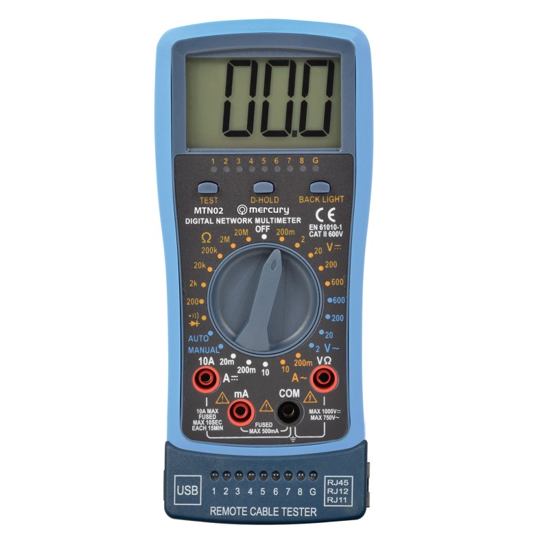 Mercury Pro Digital Multimeter Network USB Tester - 600.107UK - Network USB Tester — Buy in Cyprus with Fast Delivery