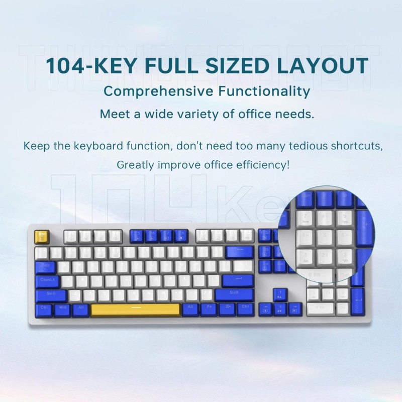 Thunderobot - K104 - Mechanical Gaming Keyboard 104 Brown Switch Keys — Buy in Cyprus with Fast Delivery