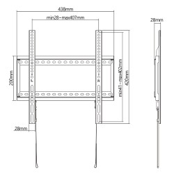 Brateck TV Mount 40x40 Fixed - LP72-44F - 40x40, Fixed — Buy in Cyprus with Fast Delivery