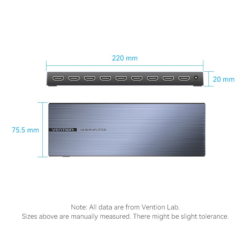 Vention HDMI Splitter - AKQB0-UK - 8-Port 4K 1.4 with UK PSU — Buy in Cyprus with Fast Delivery