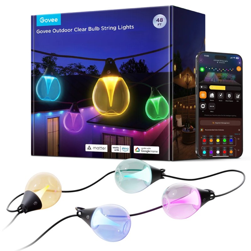 Govee Outdoor Smart String Lights - H7025CB1 - RGBICW — Buy in Cyprus with Fast Delivery