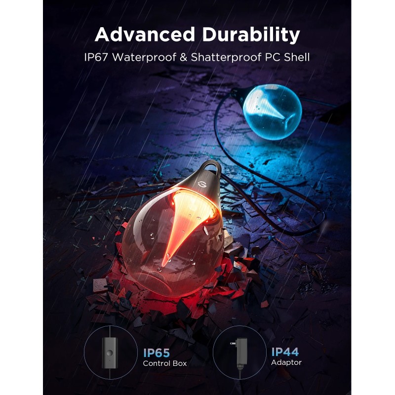 Govee Outdoor Smart String Lights - H7025CB1 - RGBICW — Buy in Cyprus with Fast Delivery