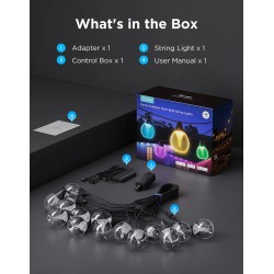 Govee Outdoor Smart String Lights - H7025CB1 - RGBICW — Buy in Cyprus with Fast Delivery