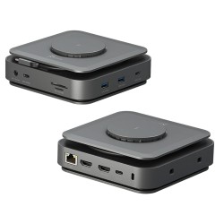 j5create Dock USB-C Dual Display 4K MST MacBookM3 HDMI RJ45 SD USB PD + Wireless Charger + 140W PSU UK JCD3199P