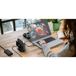 j5create Dock USB-C Dual Display 4K MST MacBookM3 HDMI RJ45 SD USB PD + Wireless Charger + 140W PSU UK JCD3199P